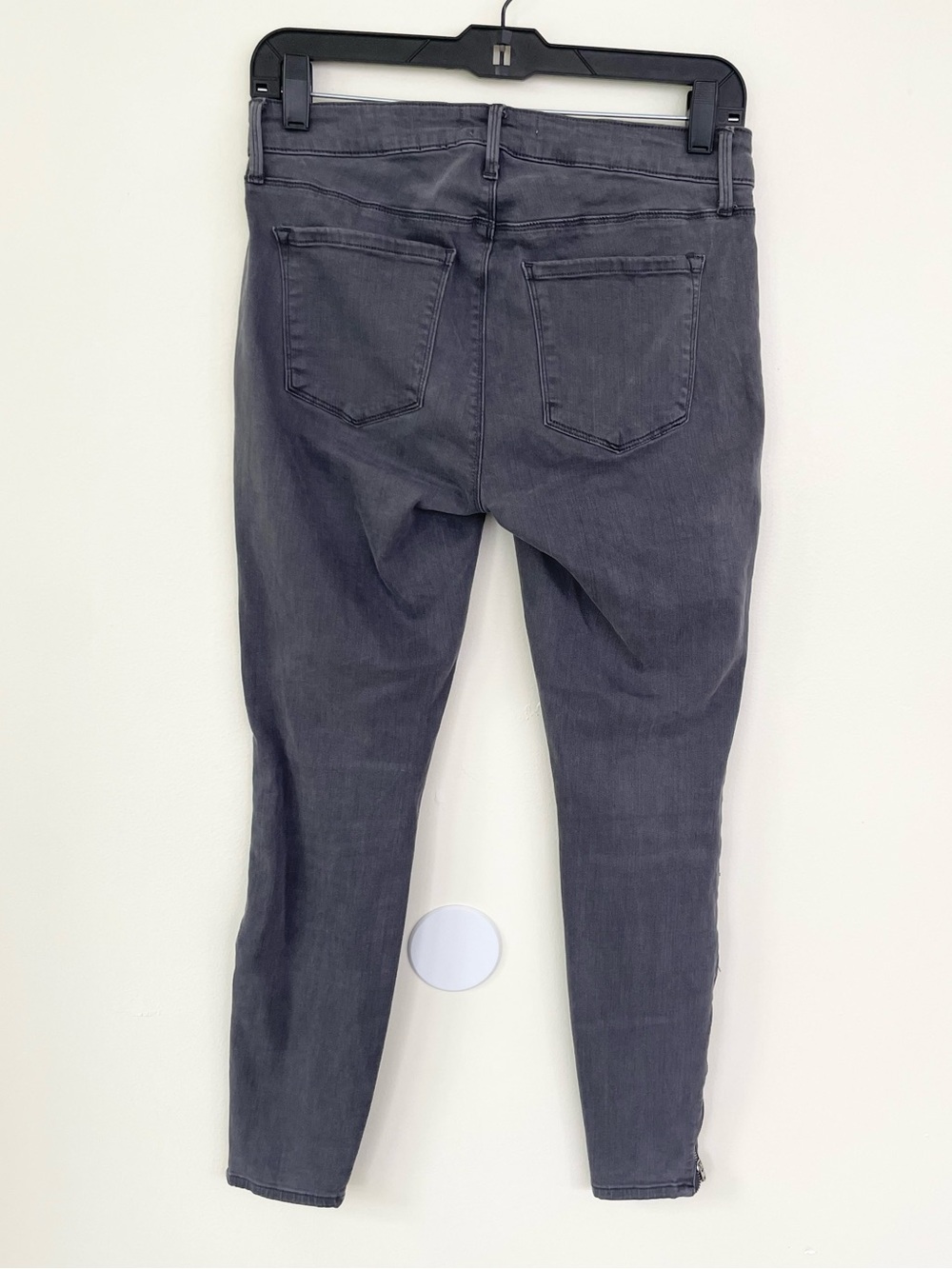 Pistols Topanga Cargo Zip Pocket and Hem Skinny Jeans in Charcoal Grey Sz 28 - Picture 6 of 9